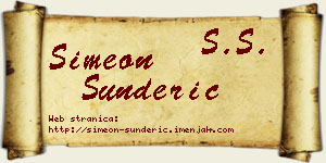 Simeon Šunderić vizit kartica